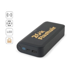BECKER 20. Batterie nomade de 20 000 mAh en ABS recyclé (100 % rABS) avec chargeur sans fil ultrarapide de 15 W
