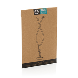 Bracelet téléphone avec câble 60W en rPET RCS LoopAmp
