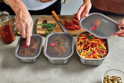 Set de boites repas x3 Petite, Moyenne, Grande Black+Blum