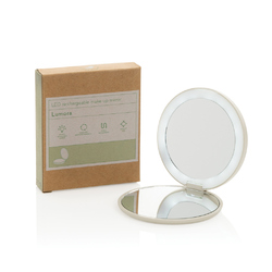 Miroir de maquillage à LED en plastique recyclé RCS Lumora