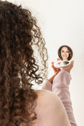 Miroir de maquillage à LED en plastique recyclé RCS Lumora