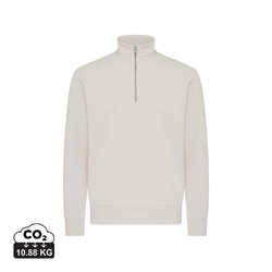 Sweater IQONIQ à col montant zippé en coton recyclé Elgon