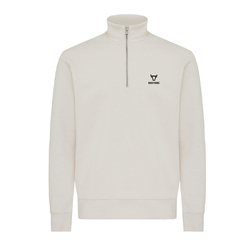 Sweater IQONIQ à col montant zippé en coton recyclé Elgon