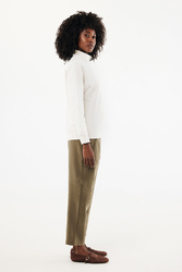 Sweater IQONIQ à col montant zippé en coton recyclé Elgon