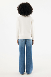 Sweater IQONIQ à col montant zippé en coton recyclé Elgon