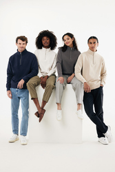 Sweater IQONIQ à col montant zippé en coton recyclé Elgon