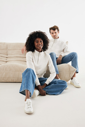 Sweater IQONIQ à col montant zippé en coton recyclé Elgon