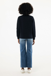 Sweater IQONIQ à col montant zippé en coton recyclé Elgon