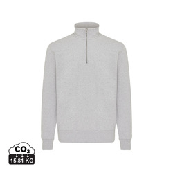 Sweater IQONIQ à col montant zippé en coton recyclé Elgon