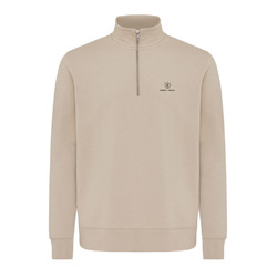 Sweater IQONIQ à col montant zippé en coton recyclé Elgon