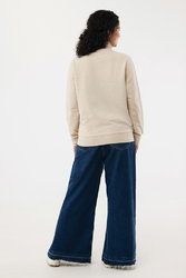 Sweater IQONIQ à col montant zippé en coton recyclé Elgon