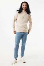 Sweater IQONIQ à col montant zippé en coton recyclé Elgon