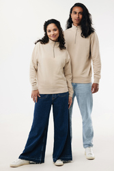 Sweater IQONIQ à col montant zippé en coton recyclé Elgon