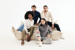 Sweater IQONIQ à col montant zippé en coton recyclé Elgon