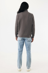 Sweater IQONIQ à col montant zippé en coton recyclé Elgon