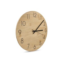 Horloge murale en bambou
