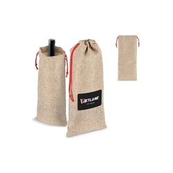 Pochette à vin en jute 14 x 34 cm