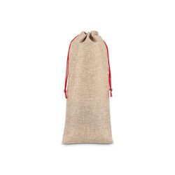 Pochette à vin en jute 14 x 34 cm