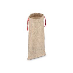 Pochette à vin en jute 14 x 34 cm