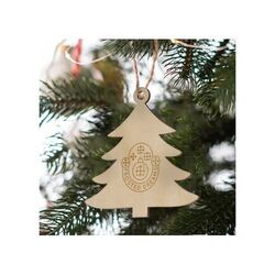 Ornement de Noël en bois en forme de sapin