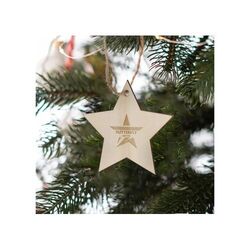 Ornement de Noël en bois en forme d'étoile