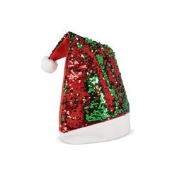 Bonnet de Noël à paillettes bicolores