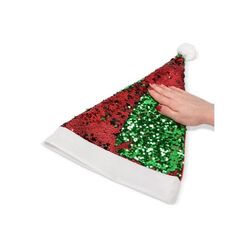 Bonnet de Noël à paillettes bicolores