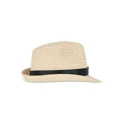 Chapeau de paille végétal avec bande colorée