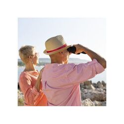 Chapeau de paille végétal avec bande colorée