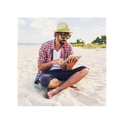 Chapeau de paille végétal avec bande colorée