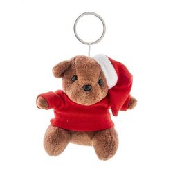 Porte-clés ourson de Noël en peluche Julnalle