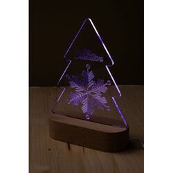 Trophée lumineux LED sapin Woodify Xmas