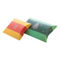 boite en forme de petit coussin CreaBox Pillow Xmas S