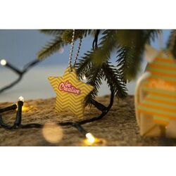 Porte-clés de Noël personnalisé, étoile CreaFelt Key Xmas