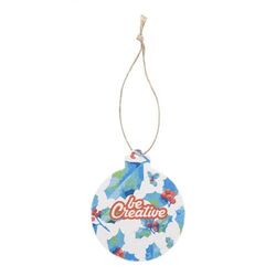 ornement de sapin de Noël personnalisé en papier semence, rond CreaJul Seed