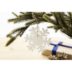 Ornement de sapin de Noël RPET, flocon de neige Joulox