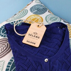 Etiquette bois bagage ou boutique