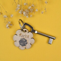 Porte-clés graines et bois