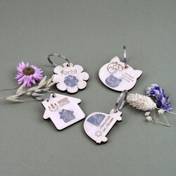 Porte-clés graines et bois