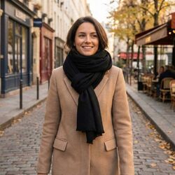 Écharpe frangée bio 125g