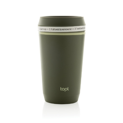 Mug 354 ml avec couvercle 360 en plastique recyclé Topl
