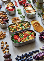 Boîte à bento double en acier inoxydable Black+Blum