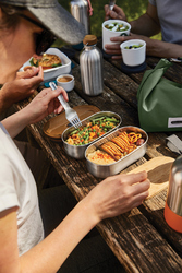 Boîte à bento double en acier inoxydable Black+Blum