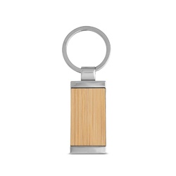 HOMER. Porte-clés rectangulaire en bambou