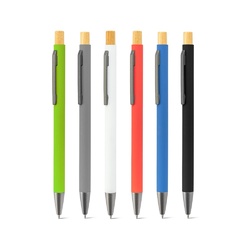 ZYLEN. Stylo à bille en aluminium recyclé (100 % rAL), avec finition en caoutchouc