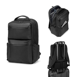 COPENHAGEN. Sac à dos en sergé recyclé et déperlant avec deux grandes poches avant 17'3