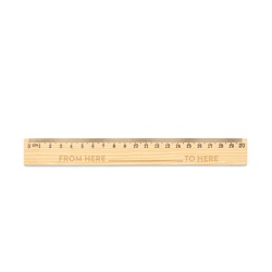 WESLEY 20. Règle en bois de pin avec échelle graduée de 20 cm
