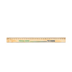 WESLEY 30. Règle en bois de pin avec échelle graduée de 30 cm