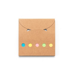 AINSLEY. Set de bureau 2 en 1, fabriqué à partir de papier 100 % recyclé, avec 6 blocs-notes autocollants