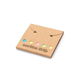 AINSLEY. Set de bureau 2 en 1, fabriqué à partir de papier 100 % recyclé, avec 6 blocs-notes autocollants